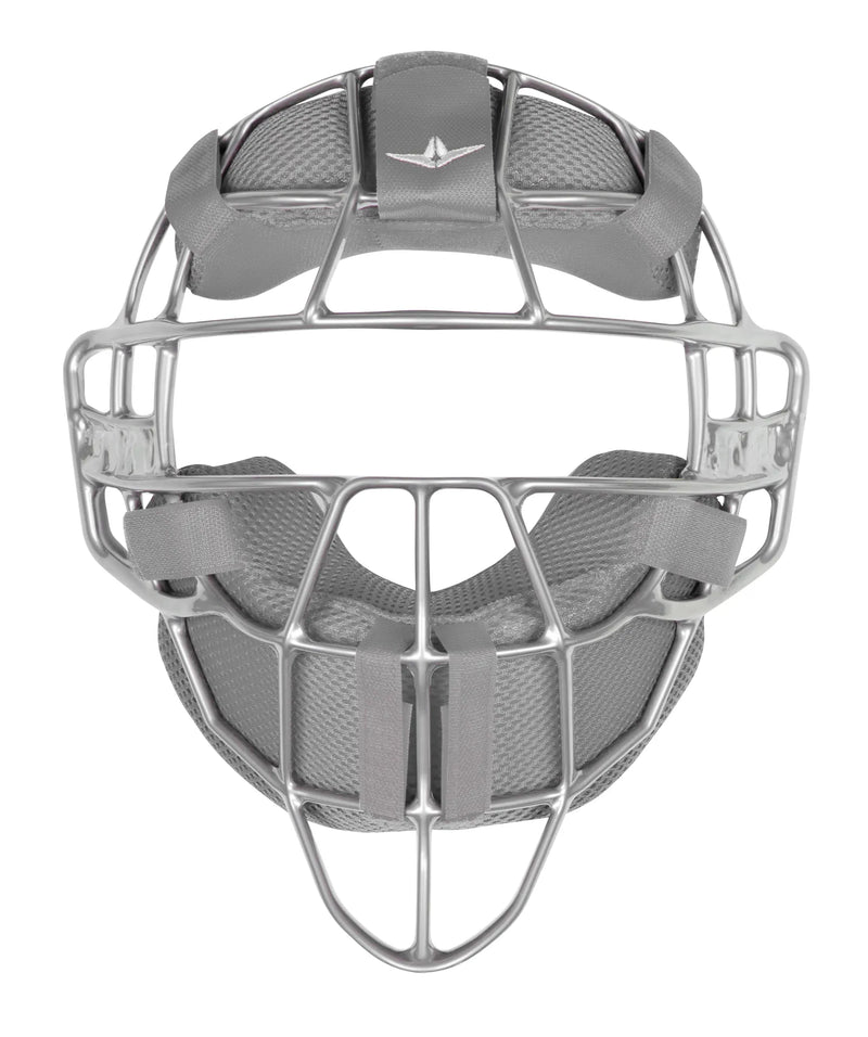 All-Star FM4000 Silver Magnesium Umpire Mask - Graphite LUC Pads