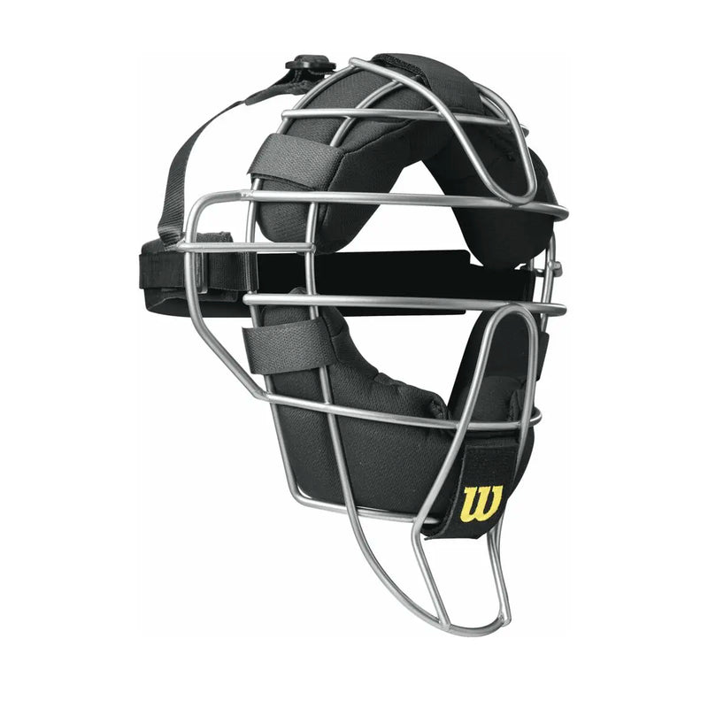 Wilson Dyna-Lite Titanium Umpire Mask - Black/Tan PU/Leather Pads