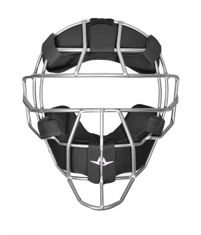 All-Star S7 Silver Umpire Mask - Black LUC Pads
