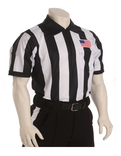 Smitty Officials Apparel 2 1/4 Stripe Short Sleeve Football Referee Shirt  No Flag