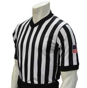 Smitty Official's Apparel Basketball Referee Shirt with American Flag