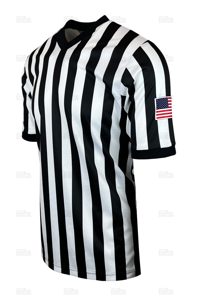Davis Signature Series Basketball Referee Shirt w/ American Flag