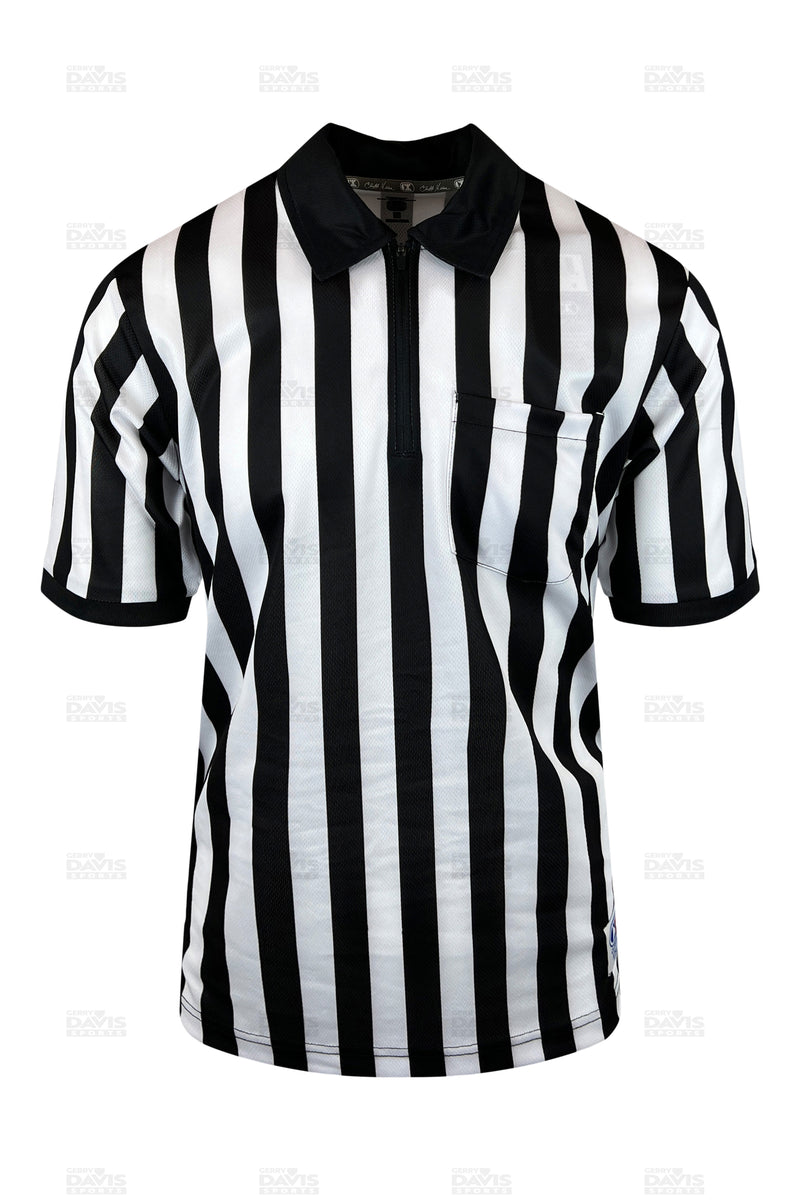 Cliff Keen Ultra Mesh 1" Stripe Referee Shirt
