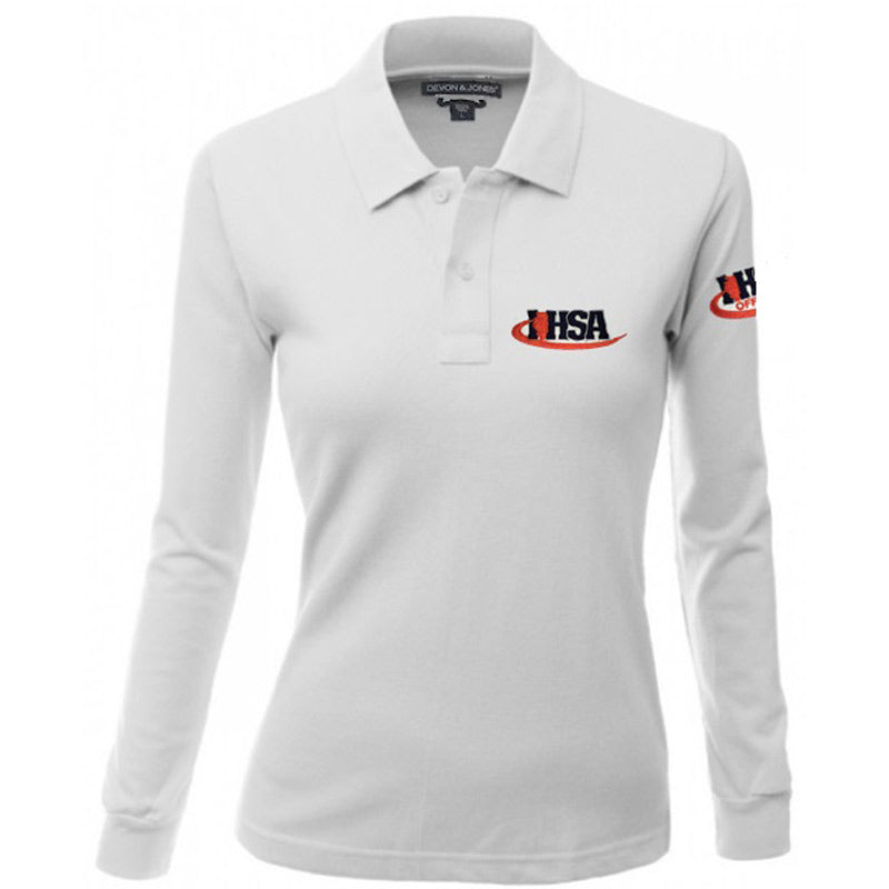 Women's White Long Sleeve Referee Shirt (IHSA) | Gerry Davis Sports