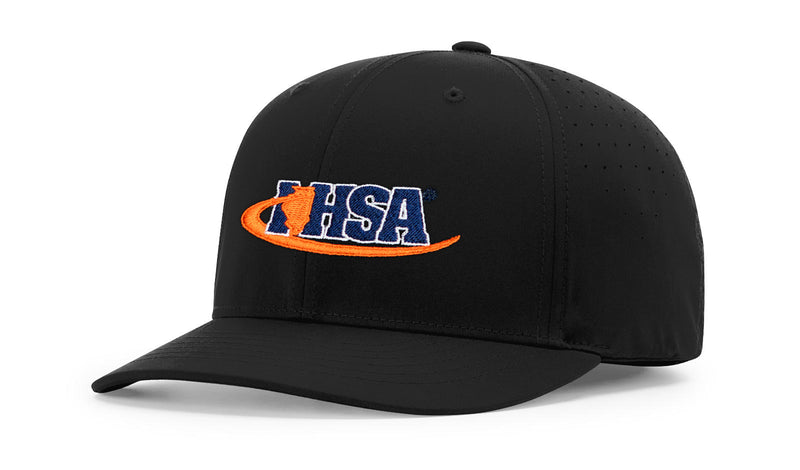 Illinois (IHSA) Richardson 743 Black 6-Stitch Performance Ignite LT Umpire Hat