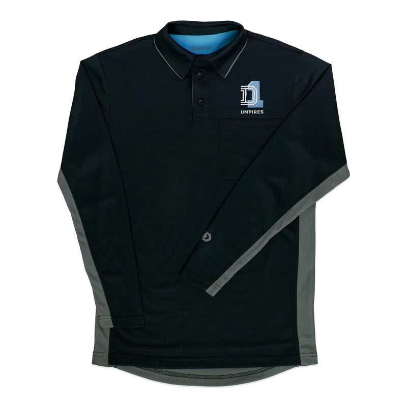 Davis BFX MLB Homage V2 Side Panel LS Black Umpire Shirt (LL WA D1)
