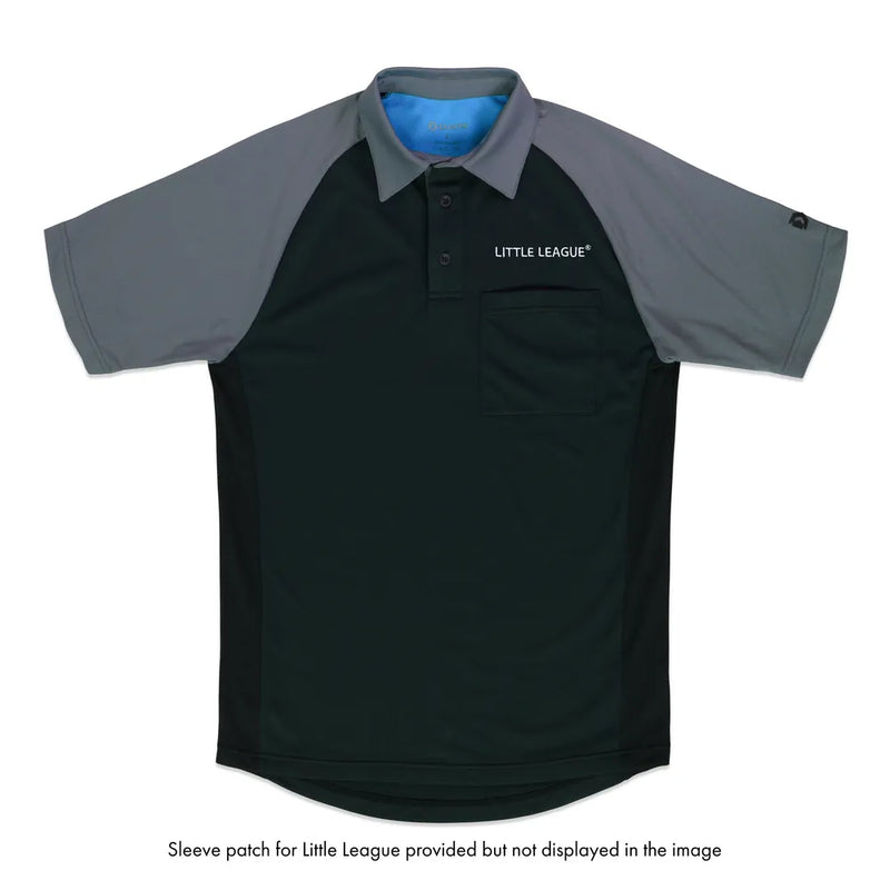 Davis MX3 Black/Charcoal Raglan Sleeve Umpire Shirt (Little League)