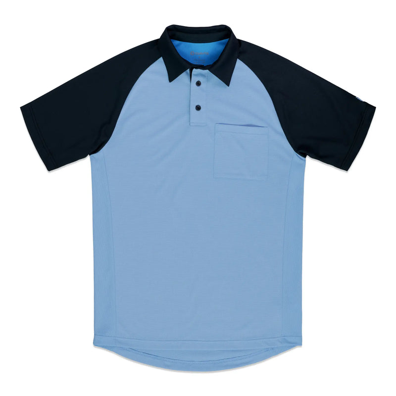 Davis MX3 Powder Blue/Black Raglan Sleeve Umpire Shirt