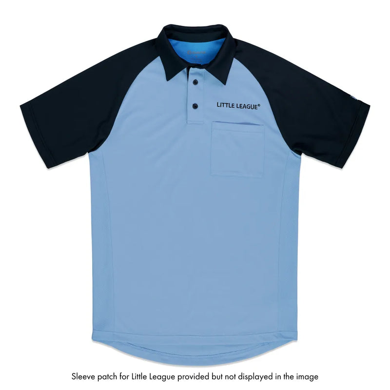 Davis MX3 Powder Blue/Black Raglan Sleeve Umpire Shirt (Little League)