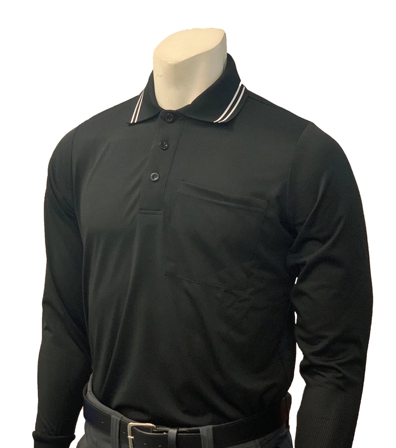 Smitty Body Flex Long Sleeve Black Umpire Shirt
