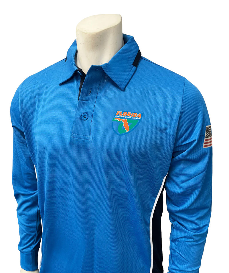 Smitty Bright Blue Softball Umpire LS Shirt (FHSAA)