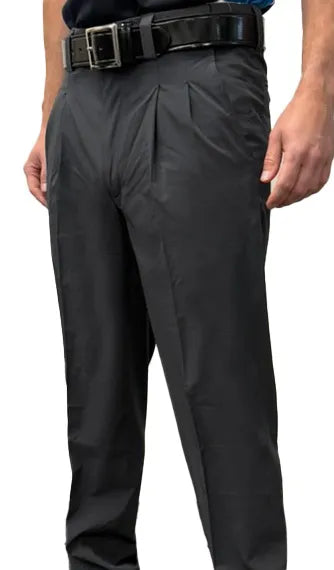 Smitty Tapered Fit Lightweight Pleated Dark Gray Umpire Base Pants with Expander Waistband