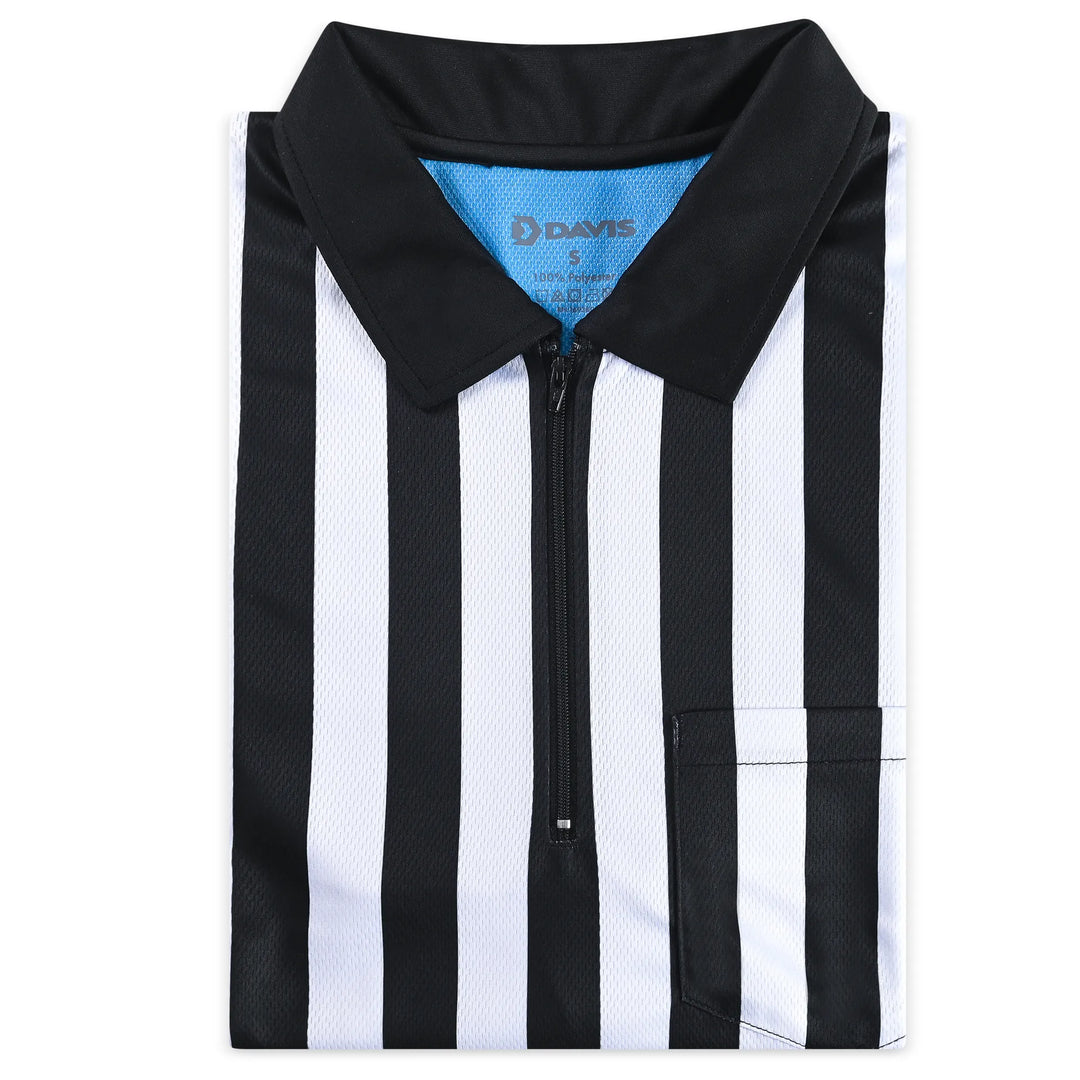 Davis BFX Gray Pinstripe Referee Shirt | Gerry Davis Sports