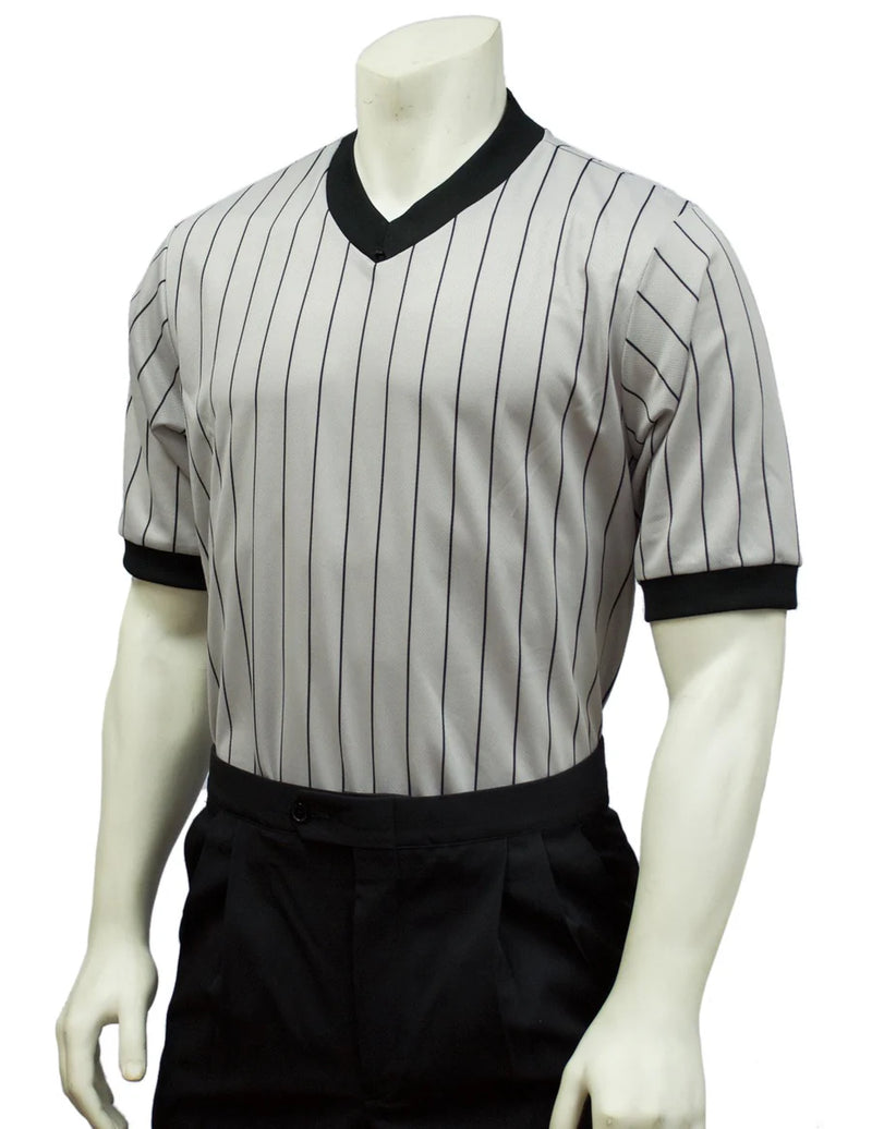 Smitty Body Flex Gray Pinstripe Referee Shirt