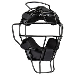Champro Lightweight Steel Black Umpire Mask - Black Ergo-Fit Pads