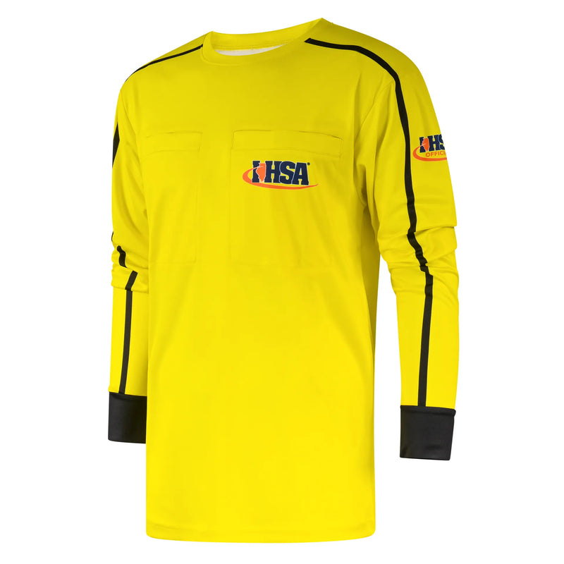 Davis IHSA AeroFLX Soccer Yellow Referee LS Shirt 2.0 (IHSA)