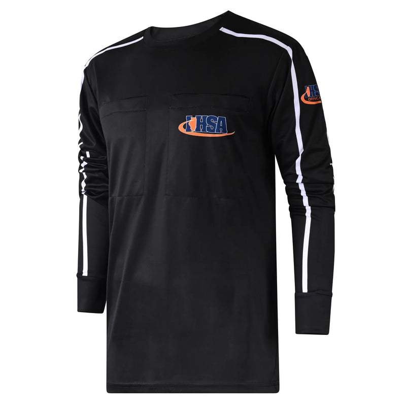 Davis IHSA AeroFLX Soccer Black Referee LS Shirt 2.0 (IHSA)