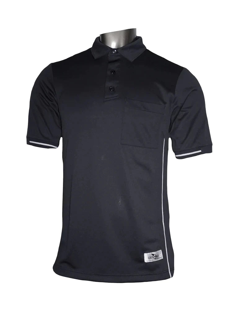 GR8 Call Vertical Stripe Black Umpire Shirt