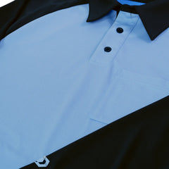Davis MX3 Powder Blue/Black LS Raglan Sleeve Umpire Shirt