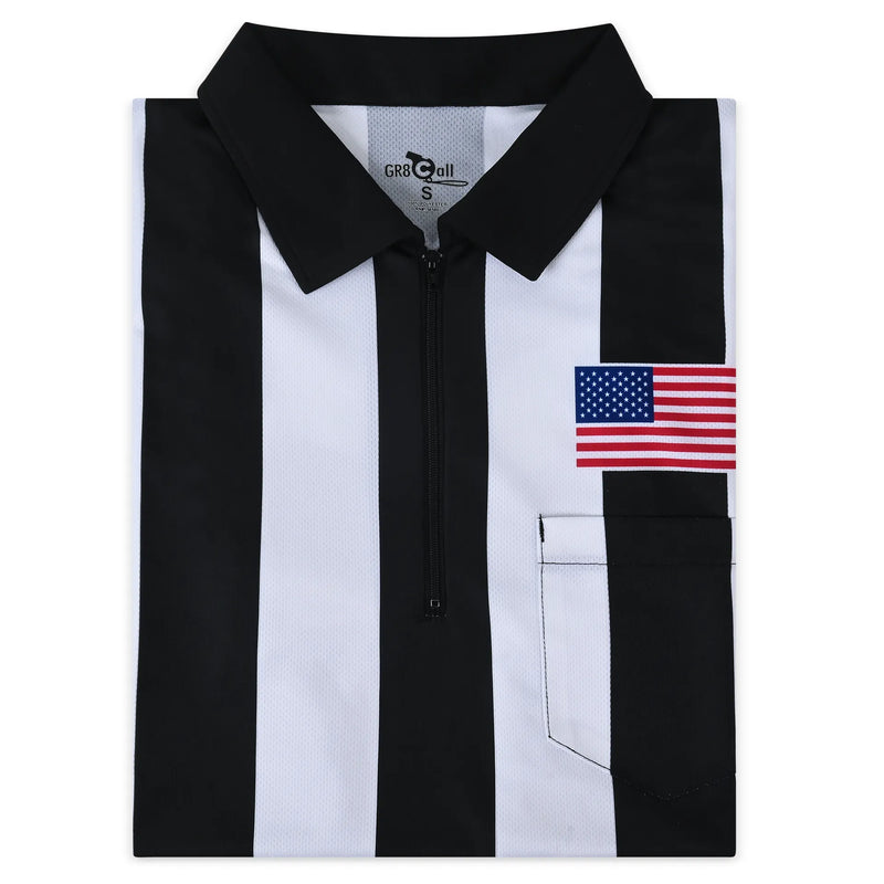 GR8 Call 2.25" Soft-Tech Football Referee Shirt w/ American Flag