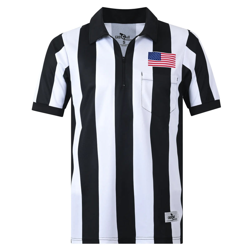 GR8 Call 2.25" Soft-Tech Football Referee Shirt w/ American Flag