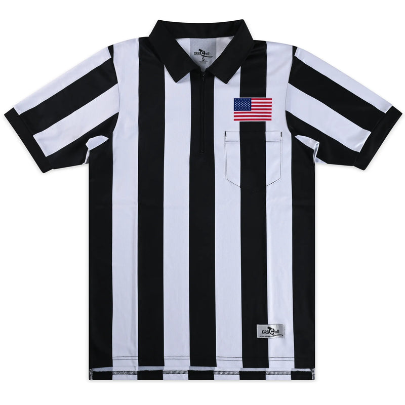 GR8 Call 2.25" Soft-Tech Football Referee Shirt w/ American Flag