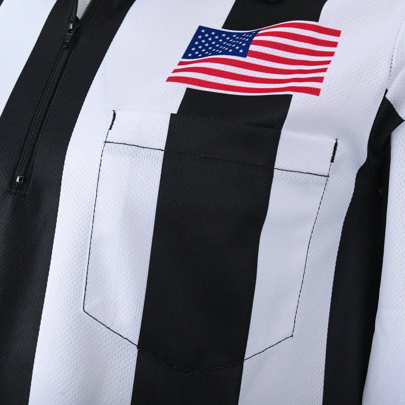 GR8 Call 2.25" Soft-Tech Football Referee LS Shirt w/ American Flag