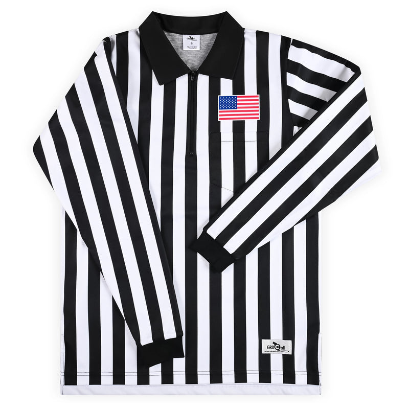 GR8 Call 1" Stripe StormSkin Foul Weather Football Referee LS Shirt/Jacket (IHSA)