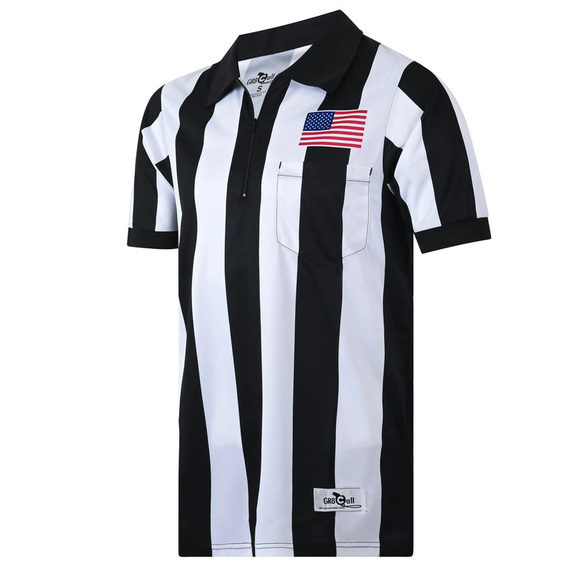 GR8 Call 2.25" Ultra-Tech Football Referee Shirt w/ American Flag