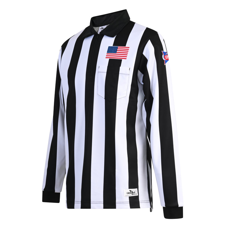 GR8 Call 2" Stripe CFO StormSkin Foul Weather Football Referee LS Shirt/Jacket