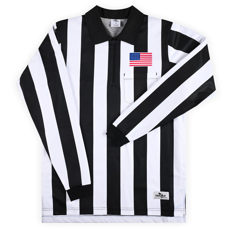 GR8 Call 2 1/4" Stripe StormSkin Foul Weather Football Referee LS Shirt/Jacket