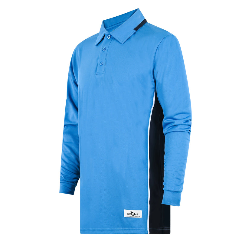 GR8 Call NCAA Softball Bright Blue LS Umpire Shirt