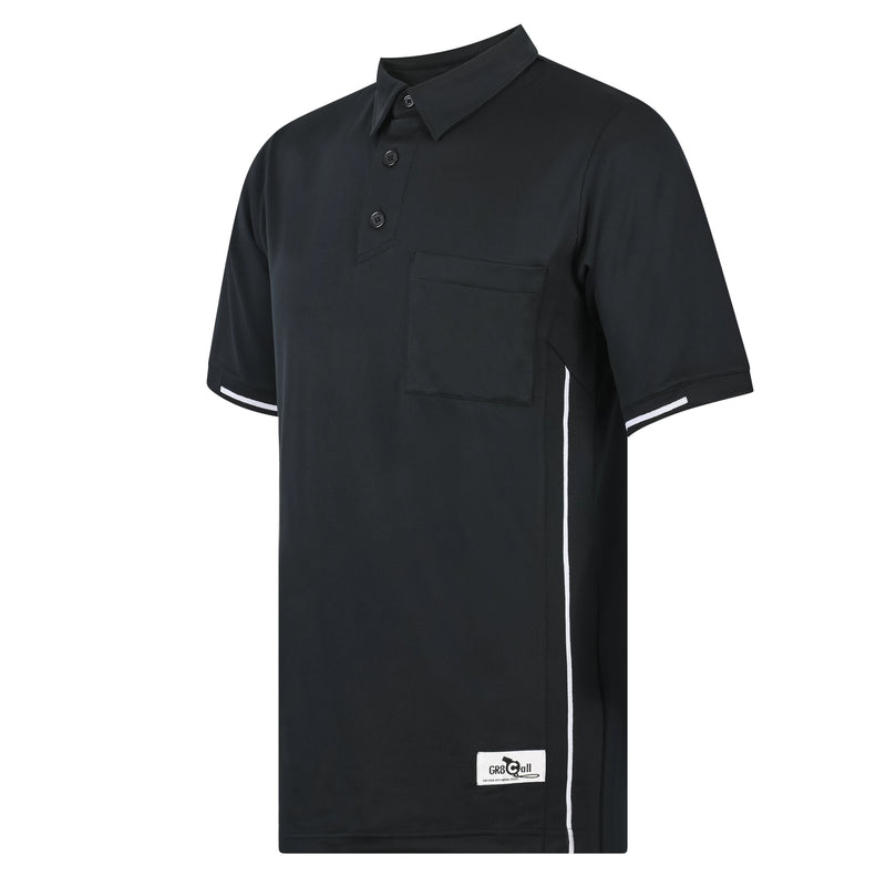 GR8 Call Vertical Stripe Black Umpire Shirt