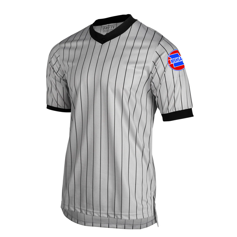 Missouri (MSHSAA) Smitty Body Flex Gray Pinstripe Referee Shirt