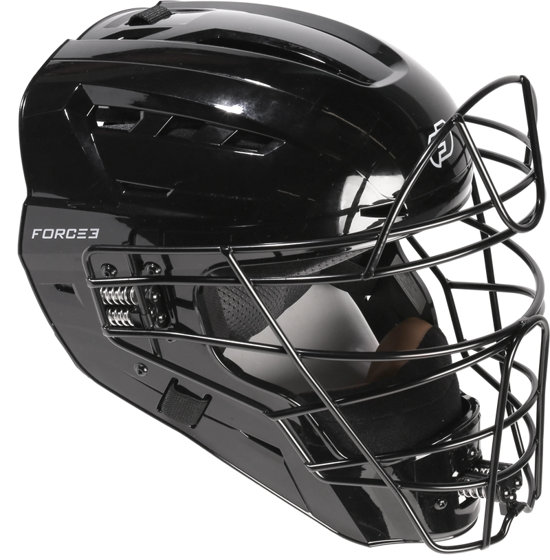 Force3 Defender XS3 Black Umpire Helmet