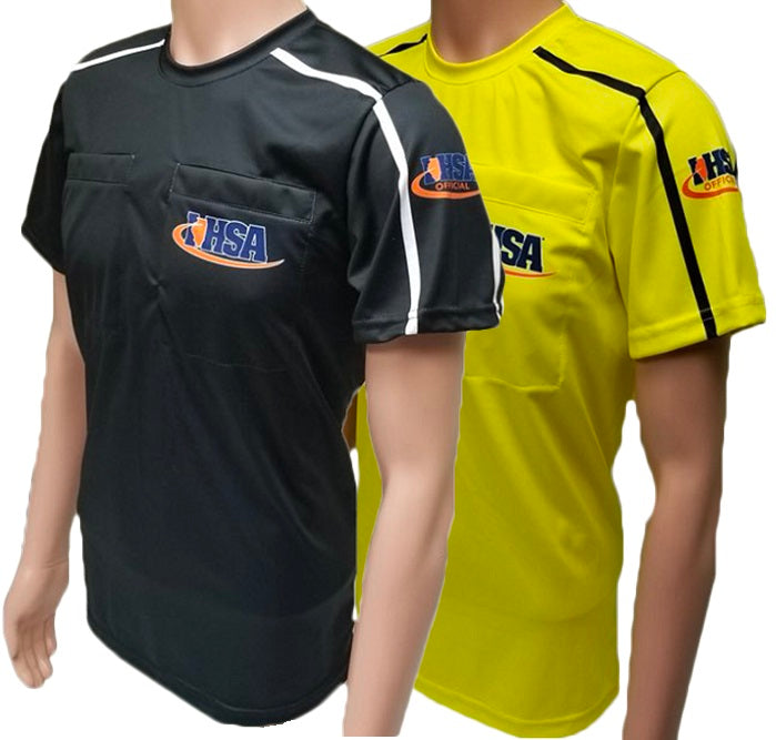Davis IHSA AeroFLX Soccer Black Referee Shirt 2.0 (IHSA)