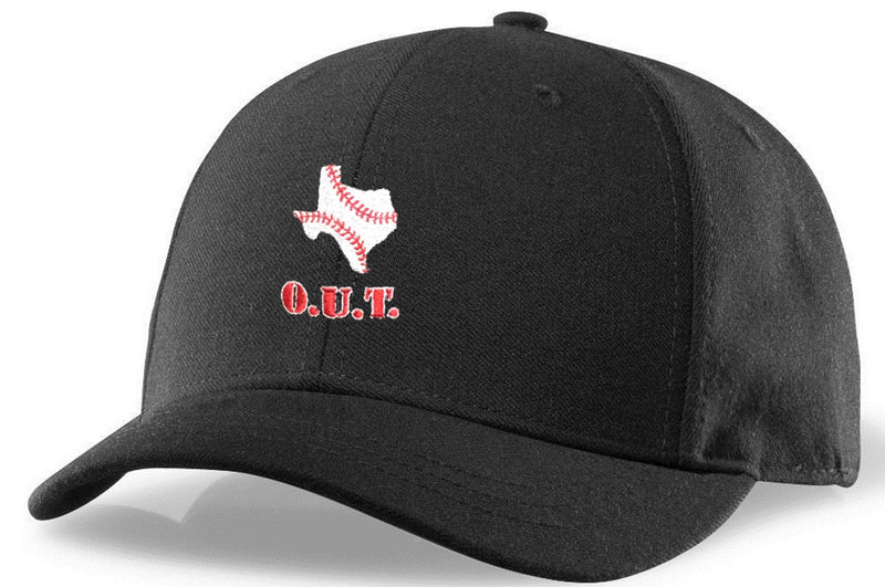 Richardson Black 4-Stitch Umpire Combo Hat (Outlaw Umpires of Texas)