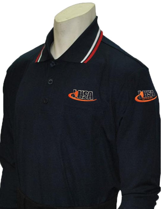 Smitty Body Flex Long Sleeve Navy Umpire Shirt (IHSA)