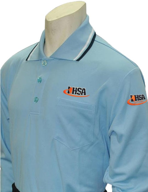 Smitty Body Flex Long Sleeve Powder Blue Umpire Shirt (IHSA)