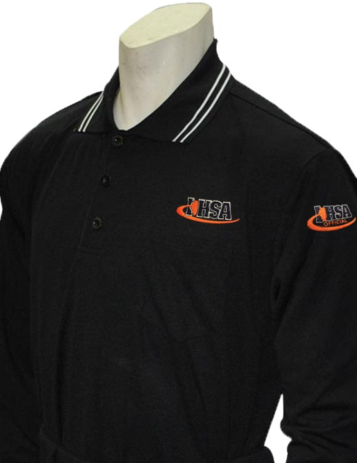 Smitty Body Flex Long Sleeve Black Umpire Shirt (IHSA)