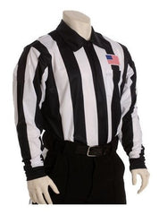 Smitty 2 1/4" Stripe Football Referee LS Shirt with Chest Flag