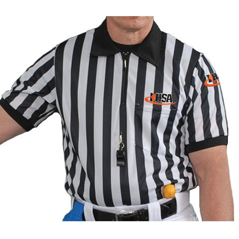 Cliff Keen Ultra Mesh 1" Stripe Referee Shirt (IHSA)