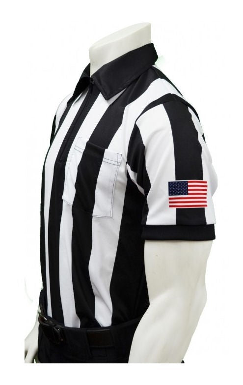 Smitty 2 1/4" Stripe Football Referee Shirt with Left Sleeve Flag