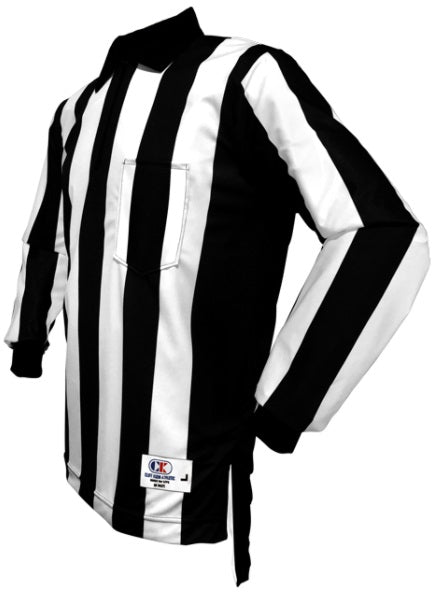 Cliff Keen 2 1/4" Stripe Weather Slayer Football Referee LS Shirt/Jacket