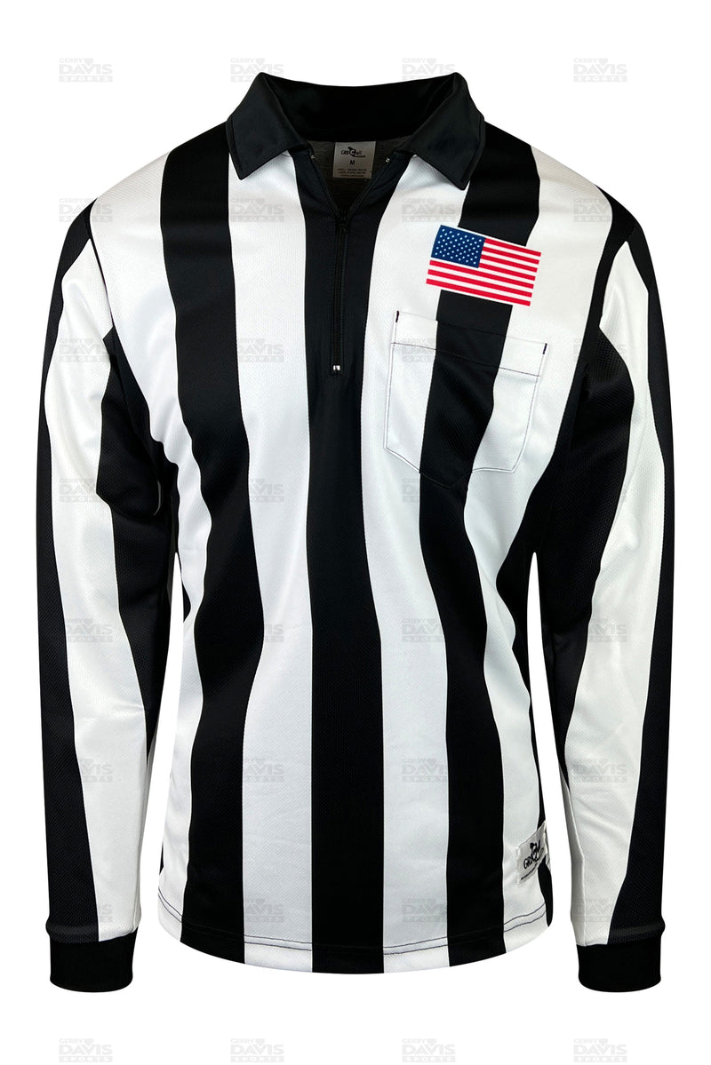 GR8 Call 2 1/4" Stripe DriStorm Foul Weather Football Referee LS Shirt/Jacket
