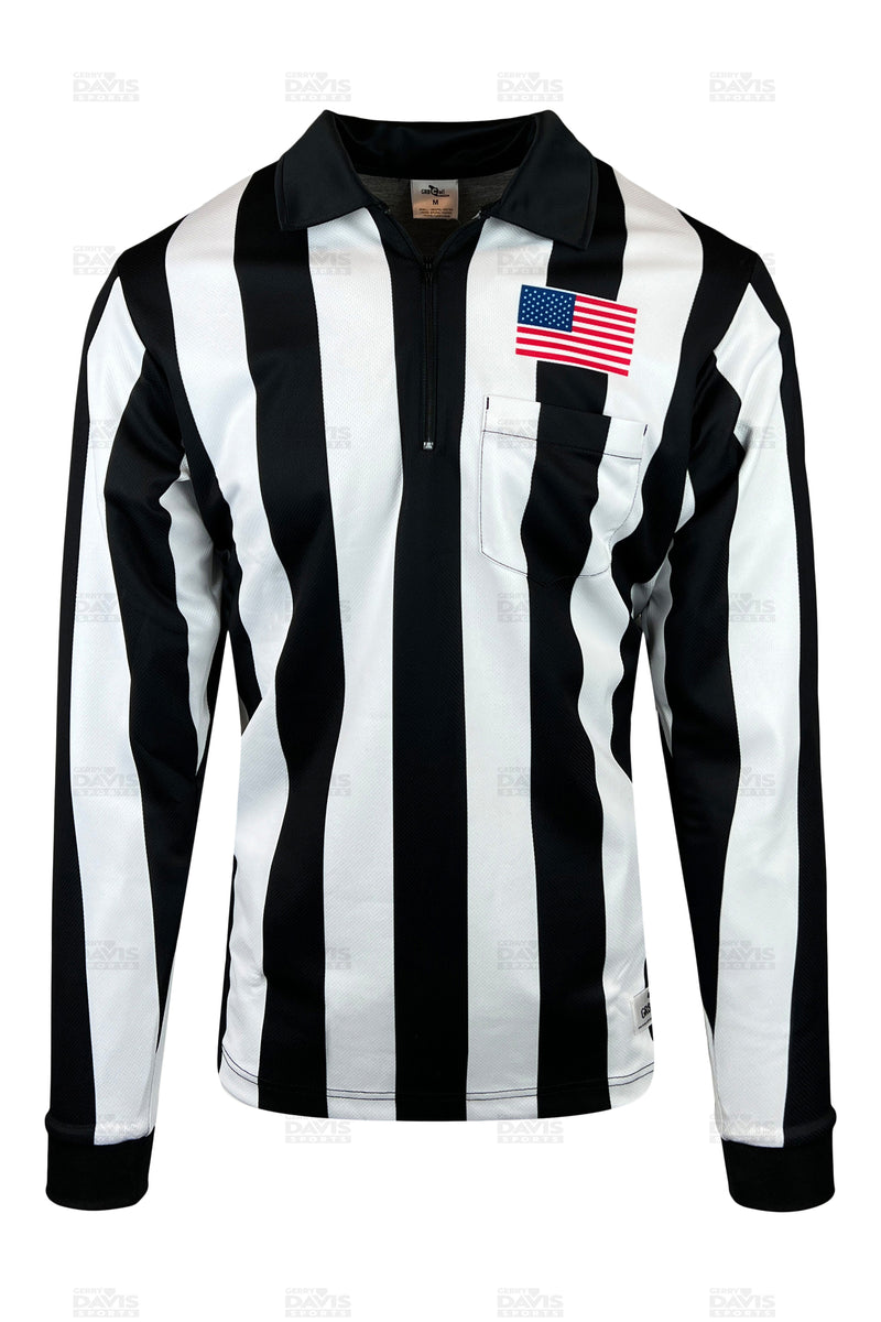 GR8 Call 2" Stripe CFO DriStorm Foul Weather Football Referee LS Shirt/Jacket