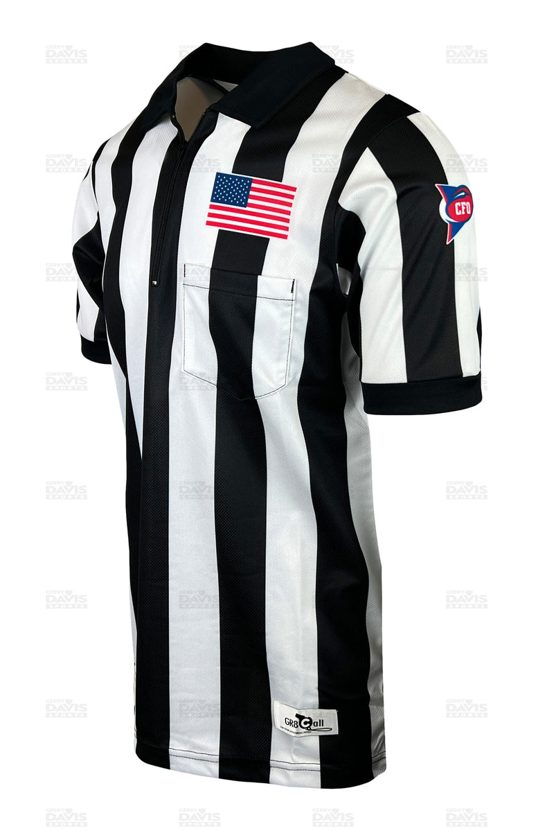 GR8 Call 2" Stripe CFO Soft-Tech Football Referee Shirt