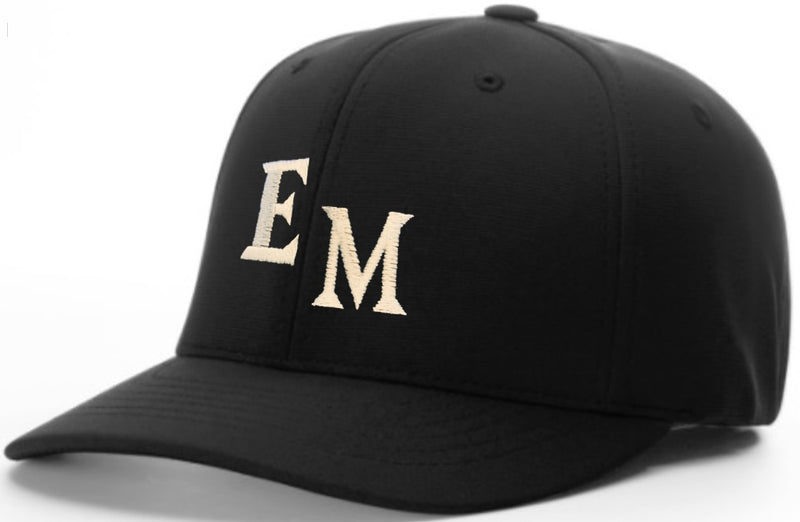 Richardson Black Long Bill Base Umpire Hat (EMBUA)