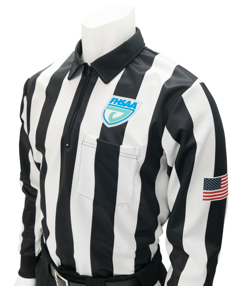 FHSAA 2" Stripe Long Sleeve Football Referee Shirt