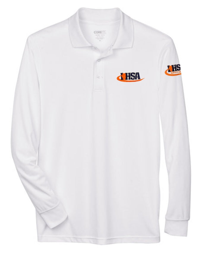 White Moisture Wicking Referee LS Shirt (IHSA)